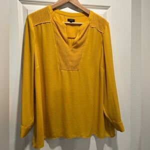 Talbots Mustard Yellow Long Sleeved Top 2Xp